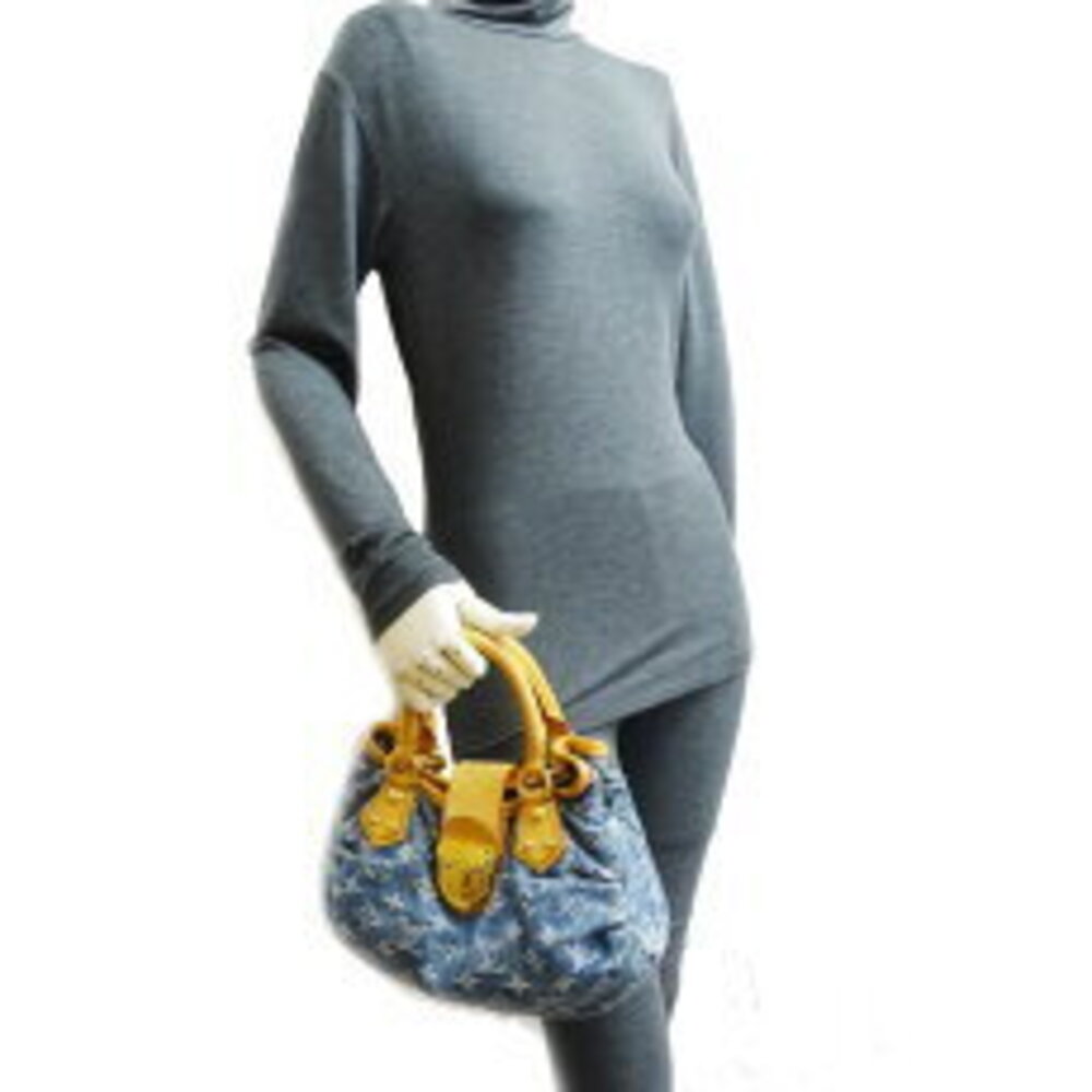 Louis Vuitton Pleaty Handbag Monogram Denim Blue - Picture 8 of 9